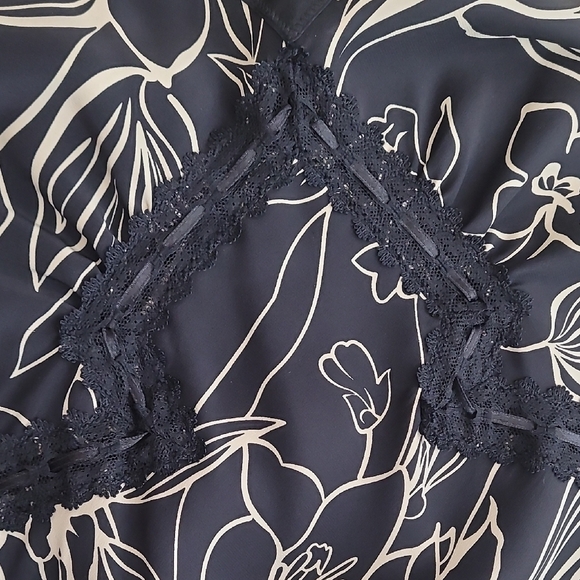 NWT Babydoll 100% Silk Midi Dress Y2K Size 12 Black Whimsigoth Flutter Witchy - Picture 12 of 15